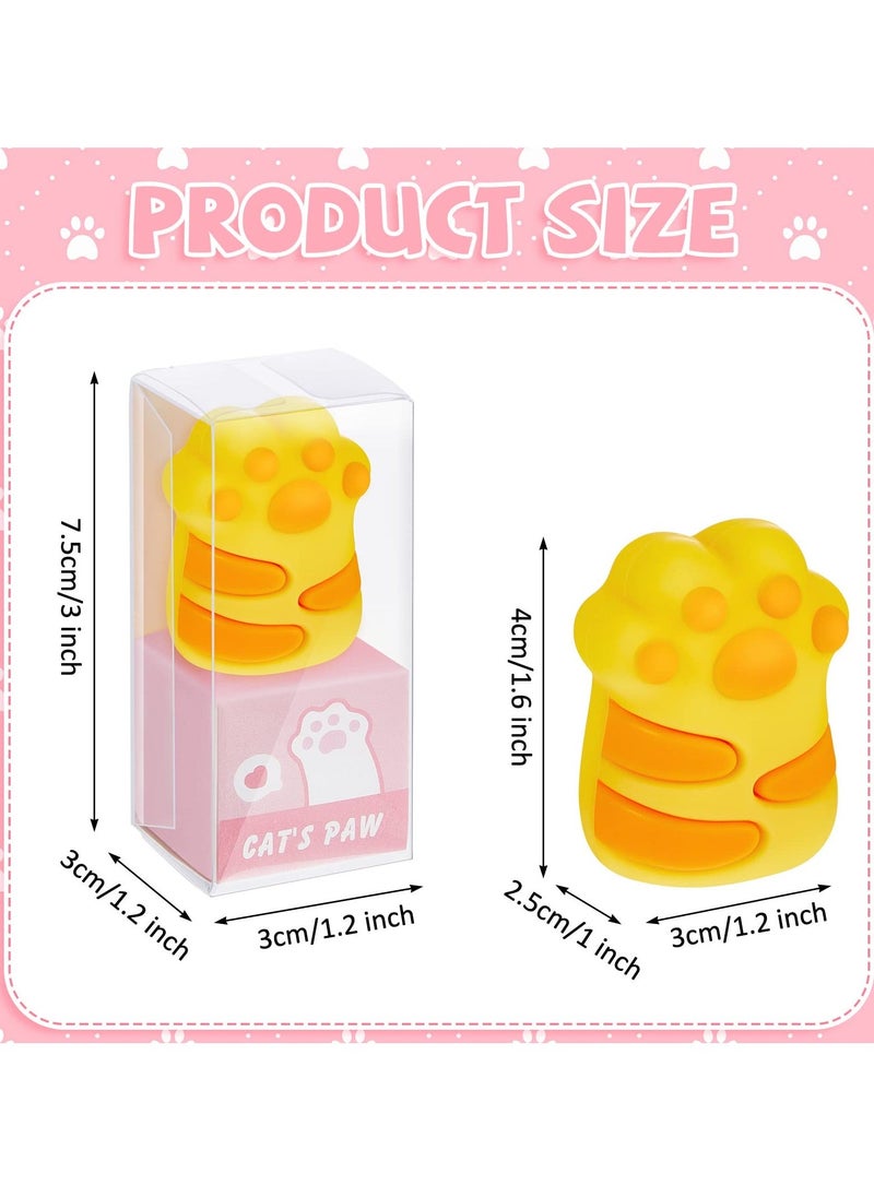 Y&D Pencil Sharpener, 4pcs Cute Cat Paw Portable Handheld Kawaii Manual Pencils Sharpeners for Kids, Sharpener Stationery with Lid Office Home School Supplies  - Image 4