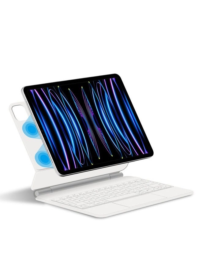 Keyboard for iPad Pro 12.9-inch 2022-6th / 2021-5th / 2020-4th / 2018-3rd Generation 12.9-inch Keyboard with Case, Ultra-Slim Rugged Wireless Case with Trackpad 