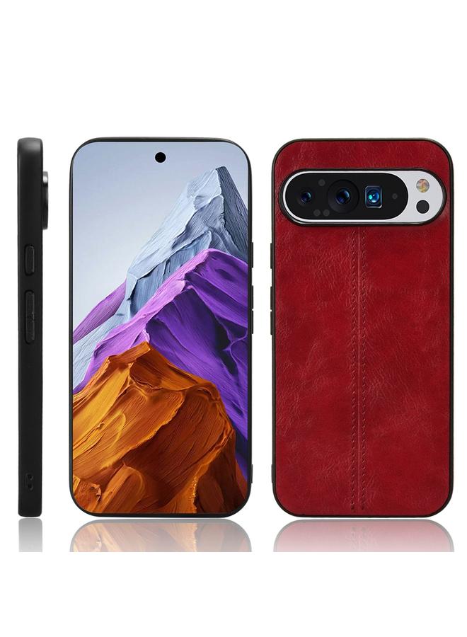 S-TOP Case For Google Pixel 9 Sewing Cow Pattern Skin PC + PU + TPU Phone Case - Image 1