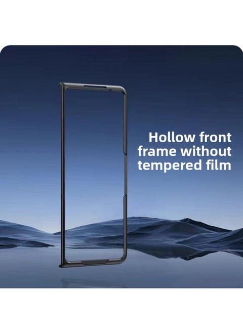 For HuaweiMateX2 Mobile Phone Case Single Front Frame/HD Front Frame/anti-peep Front Frame/anti-drop Transparent Anti-fingerprint-Color:Black Front Frame [hollow Without Film]]-Applicable Model:For HuaweiMate X2