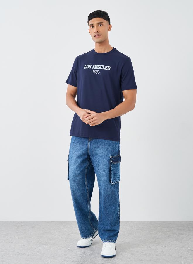 Take Two Slogan Print Round Neck Regular Fit T-Shirt - Image 2