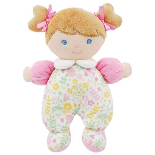 June Garden 9 My First Doll Blossom Soft Plush Baby Doll Pink Floral Outfit - Image 1