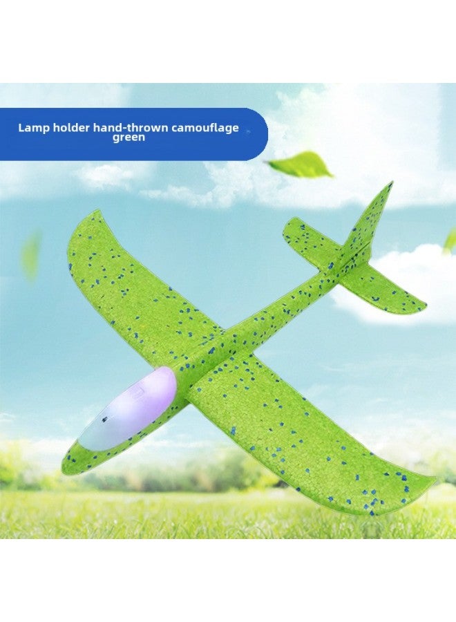 Foam Aircraft 44cm Hand Throwing Foam Aircraft Outdoor Children's Toy Gliding Swing Aircraft Model Sliding Toy-Color:Green Foam Aircraft 44cm ]  - Image 1