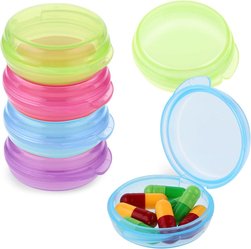 4-Piece Colorful Pill Organizer for Men and Women