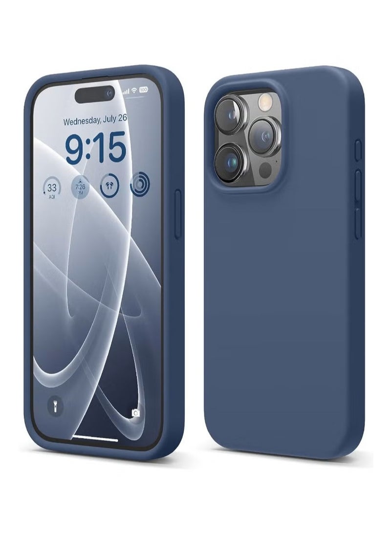 general MARGOUN Premium Liquid Silicone Case for iPhone 15 Pro Max, Winter Blue – Slim Shockproof Protective Cover with Ultra-Soft Microfiber Lining - Image 1