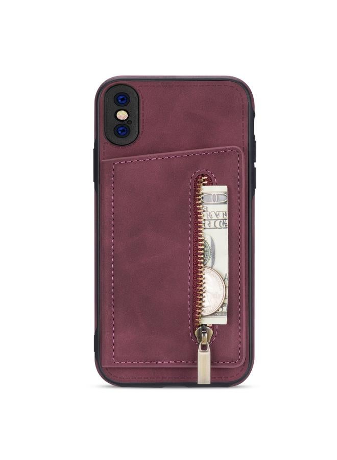 اس-توب جراب هاتف بسحاب وحامل بطاقات لهاتف iPhone X / XS - Image 2