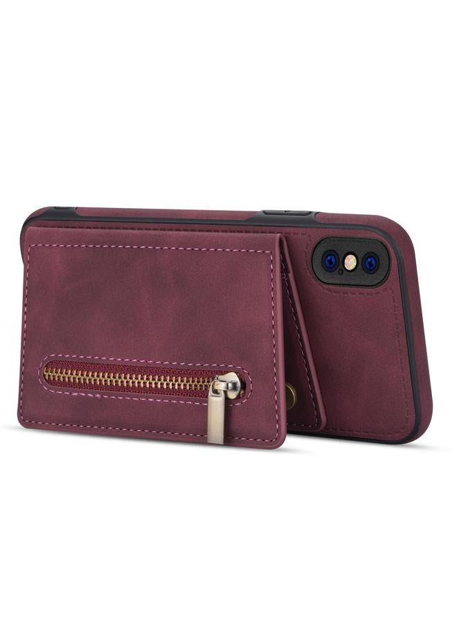 اس-توب جراب هاتف بسحاب وحامل بطاقات لهاتف iPhone X / XS - Image 5