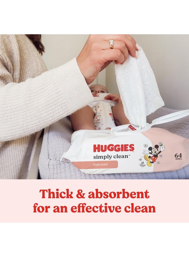 Huggies Simply Clean Fresh Scent Baby Wipes, 3 Flip-Top Packs of 64 (192 Wipes Total), Packaging May Vary - Image 4