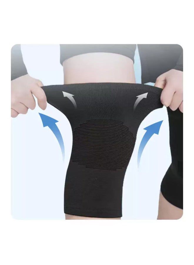 Chidong Professional Kids Sports Knee Pads And Elbow Pads Basketball Running Roller Skating Knee Protection Football Anti-fall Joint Guards Black Size M - Image 3