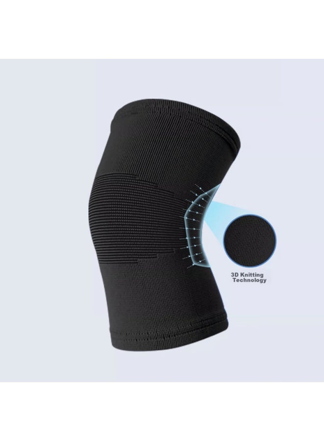 Chidong Professional Kids Sports Knee Pads And Elbow Pads Basketball Running Roller Skating Knee Protection Football Anti-fall Joint Guards Black Size M - Image 2