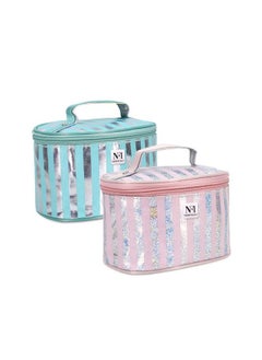 NFI essentials Small Cosmetics Pouch Makeup Pouch Vanity Case Jewellery Pouch Stationery Pencil Case Travel Organiser Travel Pouch  - Image 2