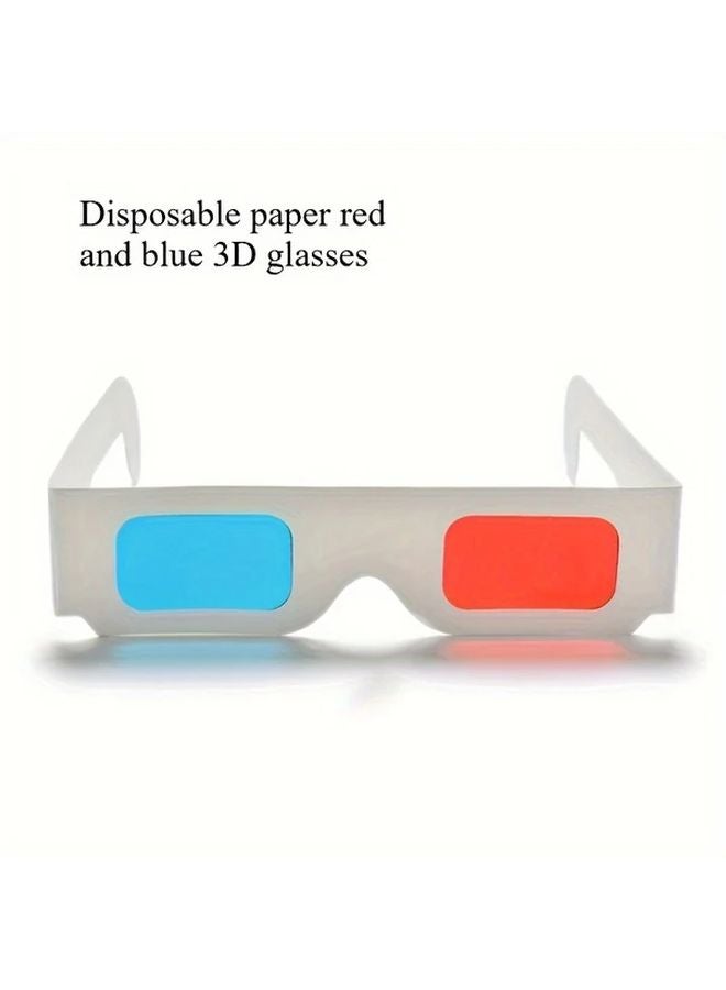 3pcs Universal Paper 3D Glasses Red Blue Stereo Movie Video Experience Home Theater - Image 2
