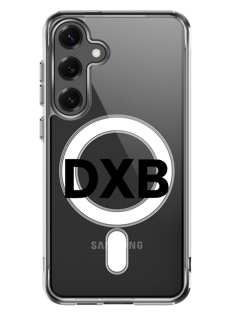 Theodor Magnetic Case for Samsung Galaxy S25 Plus 6.7-inch Compatible with MagSafe Wireless Charging, Shockproof Phone Bumper Cover DXB - Black  - Image 1