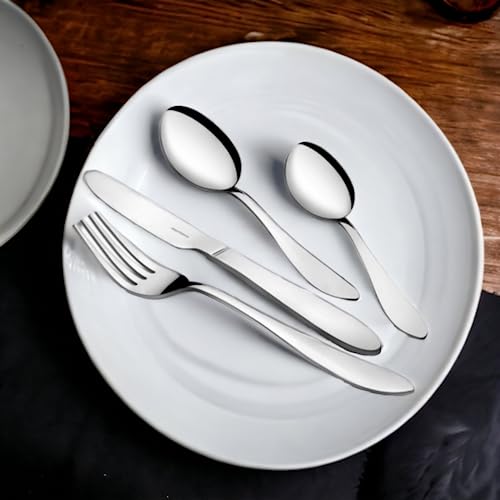 FNS Montavo by FnS Orchid 24 Pcs Cutlery Set with Stand (6 Dinner Knife/Butter Knife, 6 Dinner Spoons, 6 Dinner Fork and 6 Table Spoons) - Image 5