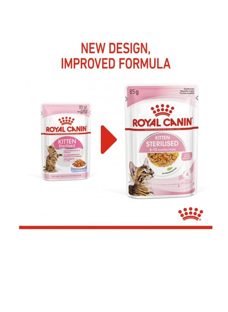 ROYAL CANIN ROYAL CANIN Kitten Sterilized Jelly - BOX - 12*85g 