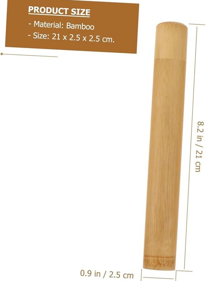 Disposable Bamboo Toothbrush 3 Pack Travel Toothbrush Set Random Colors - Image 3