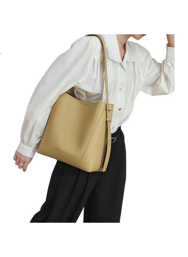 Viney Women'S Handbag, Cowhide Bucket Bag, Large Capacity, Shoulder Crossbody Tote, Birthday Gift For Girlfriend, Qixi Festival And Valentine'S Day Present - Image 3