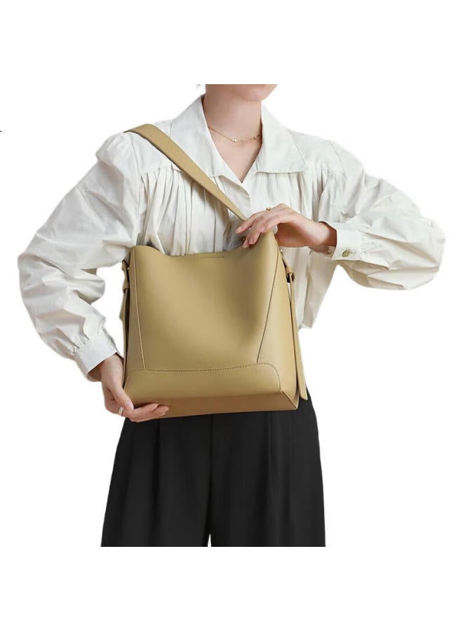 Viney Women'S Handbag, Cowhide Bucket Bag, Large Capacity, Shoulder Crossbody Tote, Birthday Gift For Girlfriend, Qixi Festival And Valentine'S Day Present - Image 2