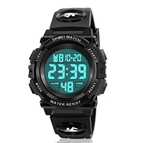 Dodosky Kids Digital Watch,Boys Sports Waterproof Led Watches with Alarm,Wrist Watch for Boys Girls Childrens, Best Gifts for Boys (Black-B) - Image 1