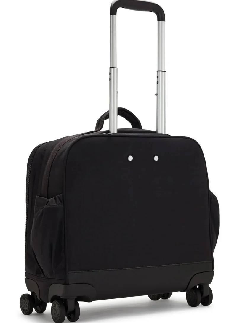 kipling New Storia Large 4-Double Wheeled Kids Trolley Bag - True Black