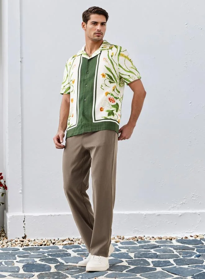 Iconic Iconic Floral Print Camp Collar Resort Shirt