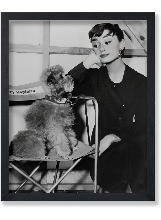 Poster Master Master Audrey Poster - Audrey With Puppy - Iconic Photography - Great Living Room Or Girl'S Bedroom Decor - 8X10 Unframed Wall Art - Image 1