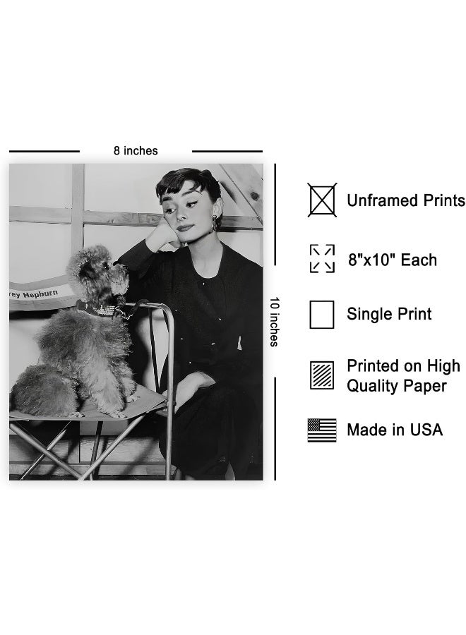 Poster Master Master Audrey Poster - Audrey With Puppy - Iconic Photography - Great Living Room Or Girl'S Bedroom Decor - 8X10 Unframed Wall Art - Image 2