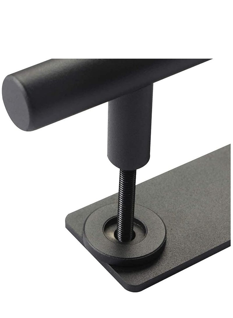 Excefore مقبض باب انزلاقي مقبض باب مزرعة شديد المتانة مجموعة Hardware مقبض معدني لخزانة المنزل مقبض باب أسود - Image 4