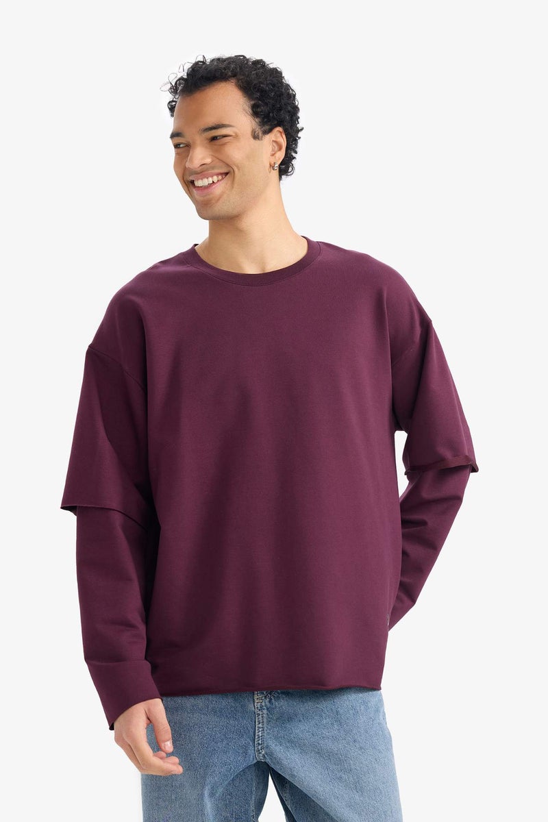 DeFacto Boxy Fit Printed Long Sleeve Sweatshirt - Image 3