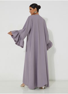 Rosette Abaya Embroidered Abaya Set With Inner Dress  - Image 3