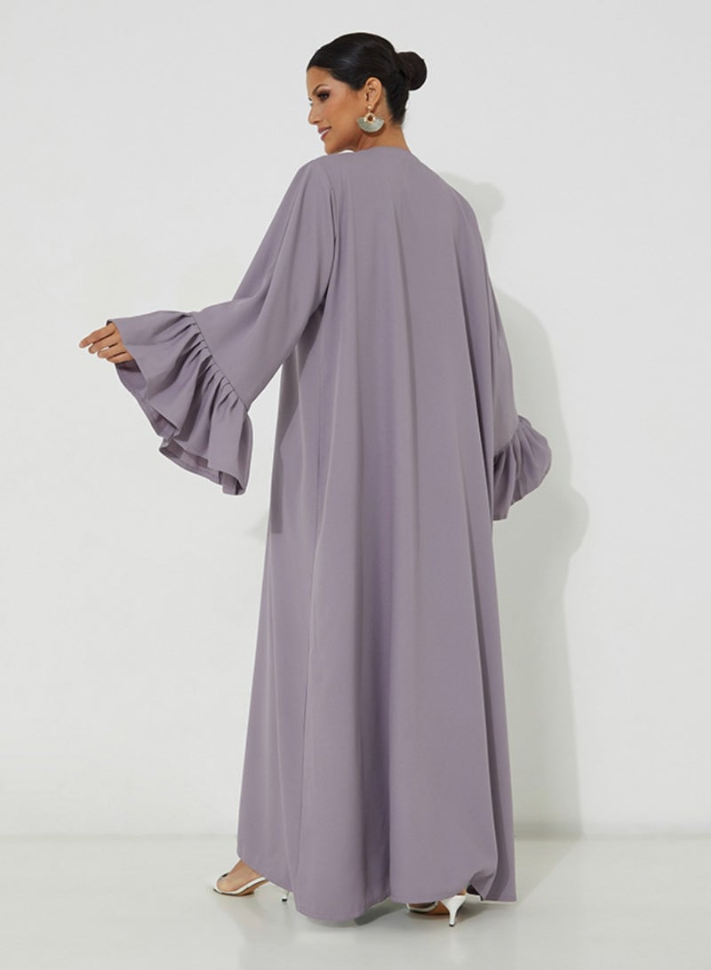 Rosette Abaya Embroidered Abaya Set With Inner Dress  - Image 3