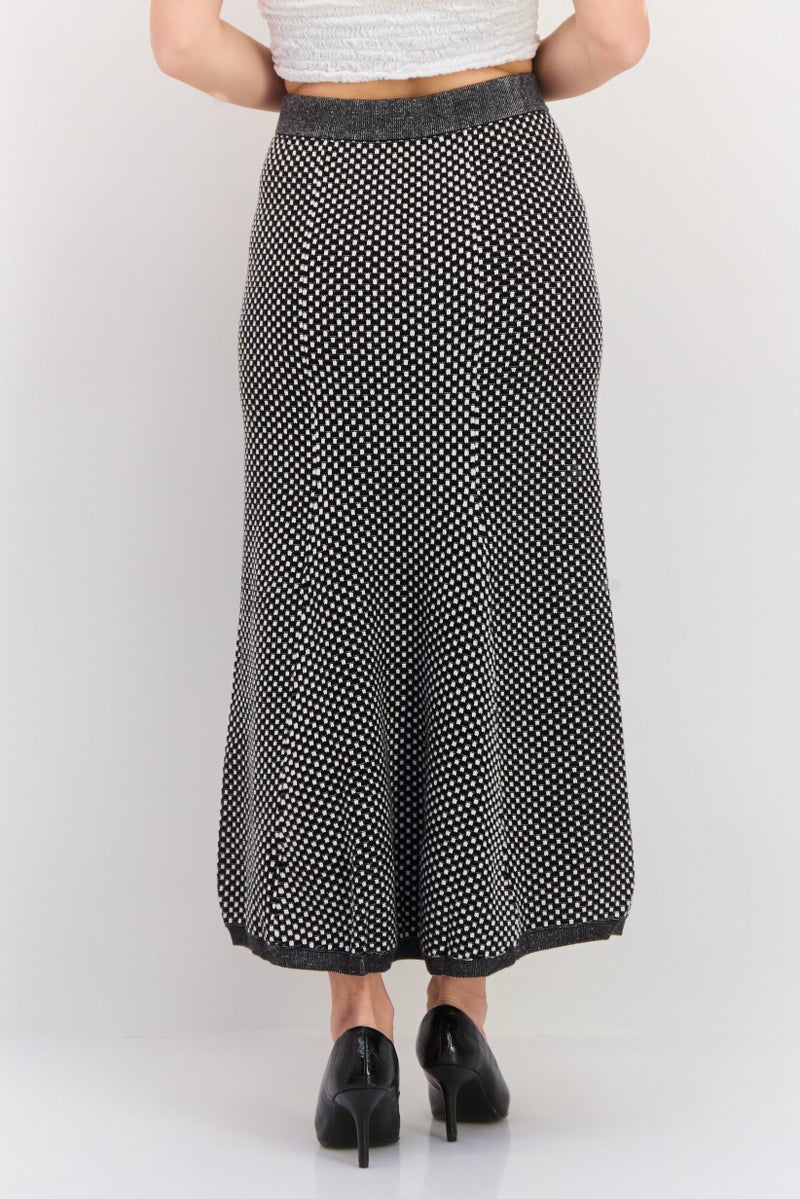 ESPRIT Women Textured Maxi Skirt, Black - Image 3