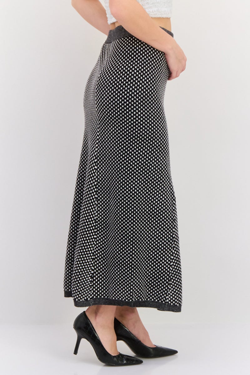 ESPRIT Women Textured Maxi Skirt, Black - Image 2