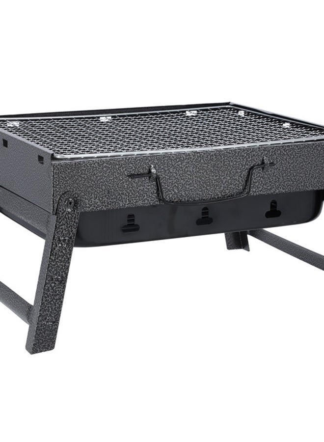 Royalford Barbecue Stand with Grill, RF10357 - Foldable Barbecue Charcoal Grill, Folding Tabletop Kabab Smoker Grill for Outdoor Camping, Durable Iron - Image 1