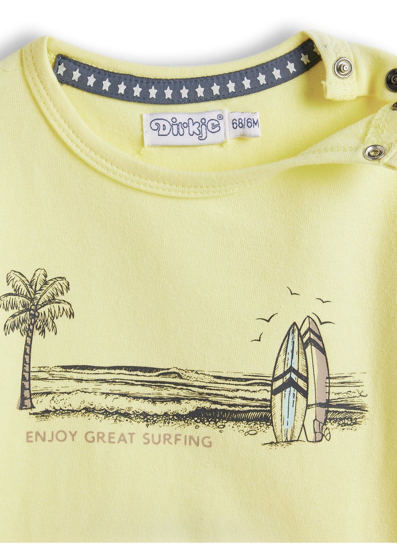 ديركجي طقم أولاد ديركي - تي شيرت بأكمام قصيرة مطبوع برسومات وشورت - Image 4