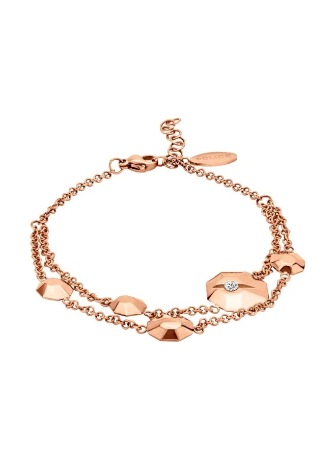 بوليس Sardona Stainless Steel Stone Studded Bracelet