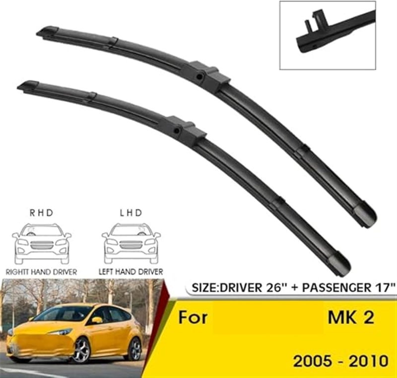Wivplex Car Front Wiper Blades for Ford Focus MK2 - Image 2