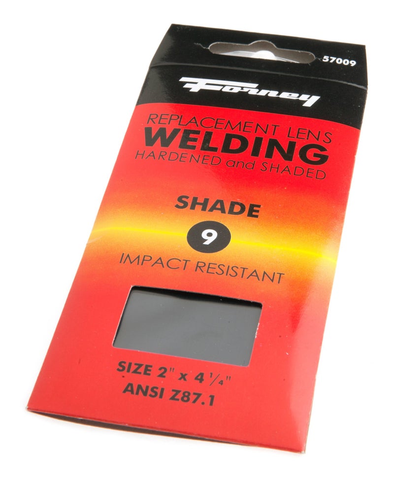 Forney 57009 Lens Replacement Hardened Glass, 4-1/4-Inch-by-2-Inch, Shade-9 , Black - Image 2