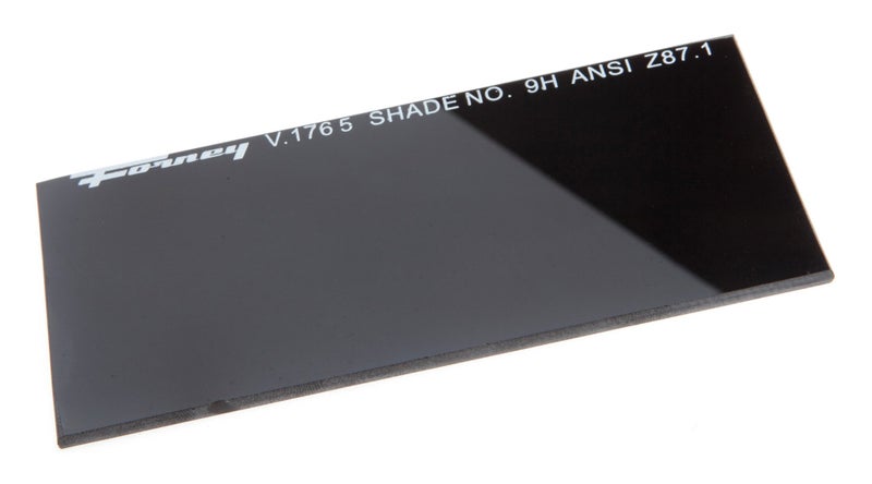Forney 57009 Lens Replacement Hardened Glass, 4-1/4-Inch-by-2-Inch, Shade-9 , Black - Image 1