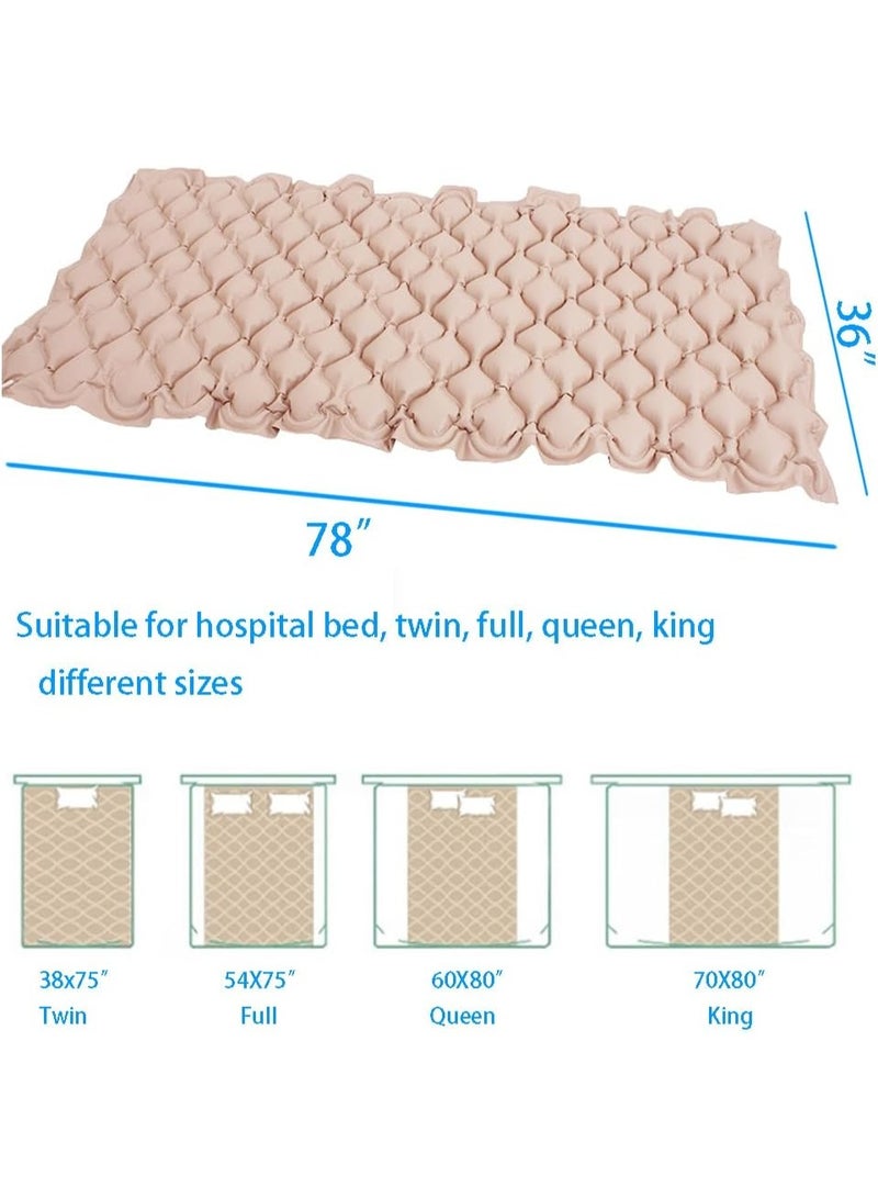 Alternating Air Pressure Mattress Topper with Quiet Pump, Waterproof Medical Grade Air Mattress Pad for Home Care, Adjustable Pressure Relief Cushion, Supports up to 300 lbs - Image 5