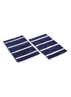 Status Contract Soft Microfiber Anti-Skid Bath Mat/Room Enterence/Office Enterence (Blue) Pack of 2, 38 X 58 Cm  - Image 4