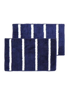 Status Contract Soft Microfiber Anti-Skid Bath Mat/Room Enterence/Office Enterence (Blue) Pack of 2, 38 X 58 Cm  - Image 1
