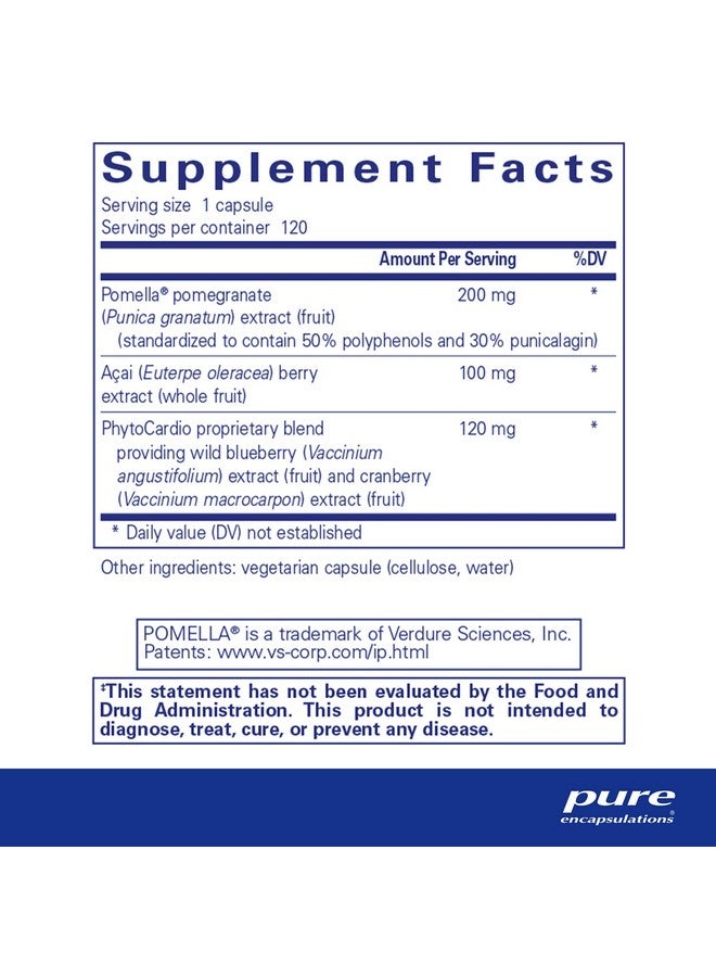 Pure Encapsulations Pomegranate Plus | Antioxidant Support for Vascular and Cellular Health* | 120 Capsules - Image 2