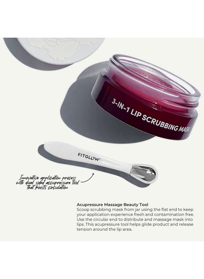 FITGLOW - Beauty | 3-In-1 Lip Scrubbing Mask | Plant-Powered Natural Exfoliates, Treats & Nourishes Lips | Soft & Smooth Pout Moisturizer For Dry Cracked Chapped Lips | Lip Skincare | (0.5 Oz | 15 Ml) - Image 1