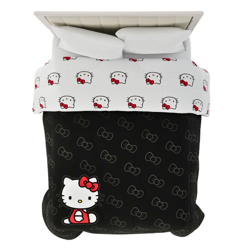 Franco Collectibles Hello Kitty Bedding Super Soft Cozy Microfiber Reversible Comforter  Queen  (Officially Licensed Product) - Image 1