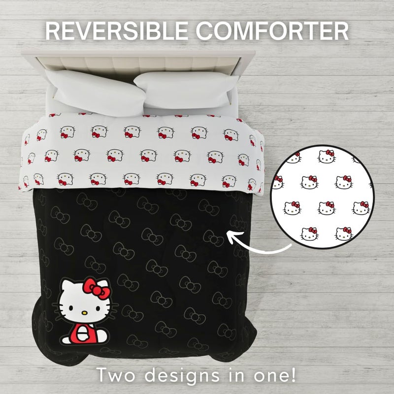 Franco Collectibles Hello Kitty Bedding Super Soft Cozy Microfiber Reversible Comforter  Queen  (Officially Licensed Product) - Image 3