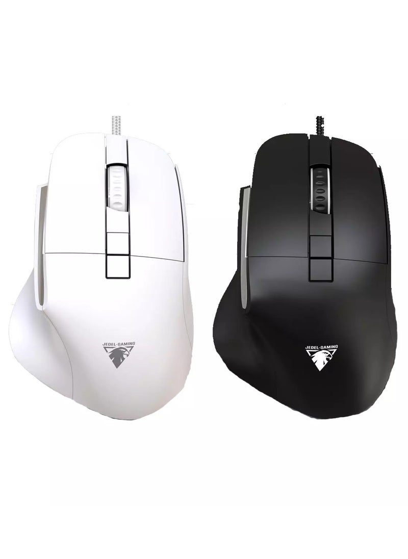JeDEL - CP102 Mouse - Optical Sensor 3600 DPI - 7 Buttons Braided cable - silent clicks - Image 1