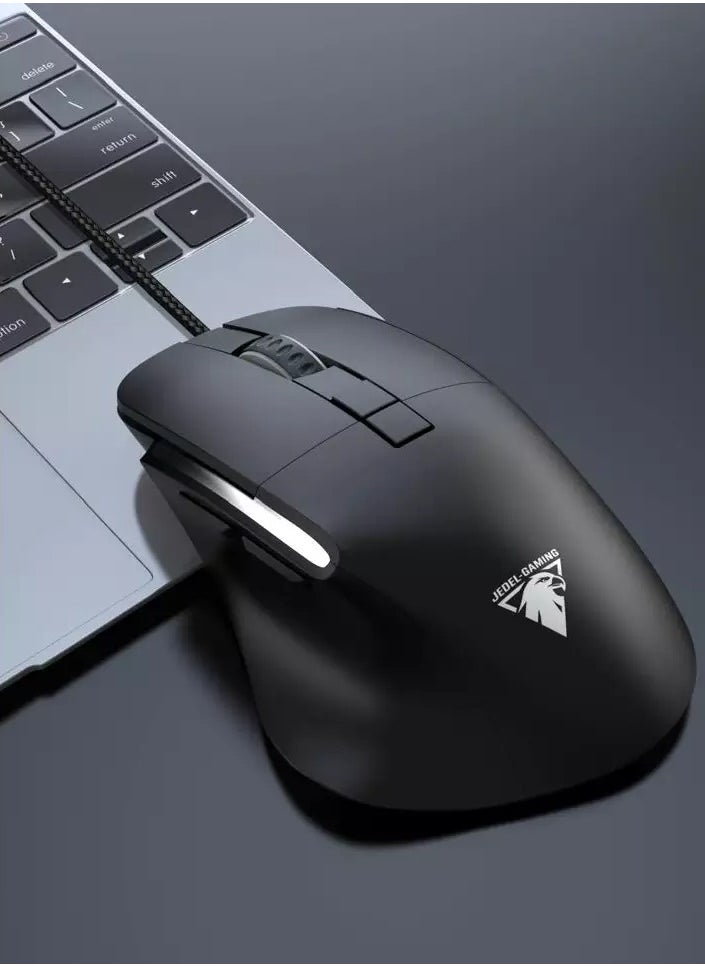 JeDEL - CP102 Mouse - Optical Sensor 3600 DPI - 7 Buttons Braided cable - silent clicks - Image 1