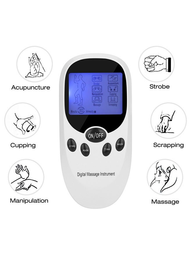 Loquat Multifunction Dual Channel Unit Muscle Stimulator Machine, 6 Modes Muscle Massager with 8 Electrode Pads, Rechargeable Massager for Pain Relief Therapy Neck Waist Arthritis and Carpal Tunnel - Image 4