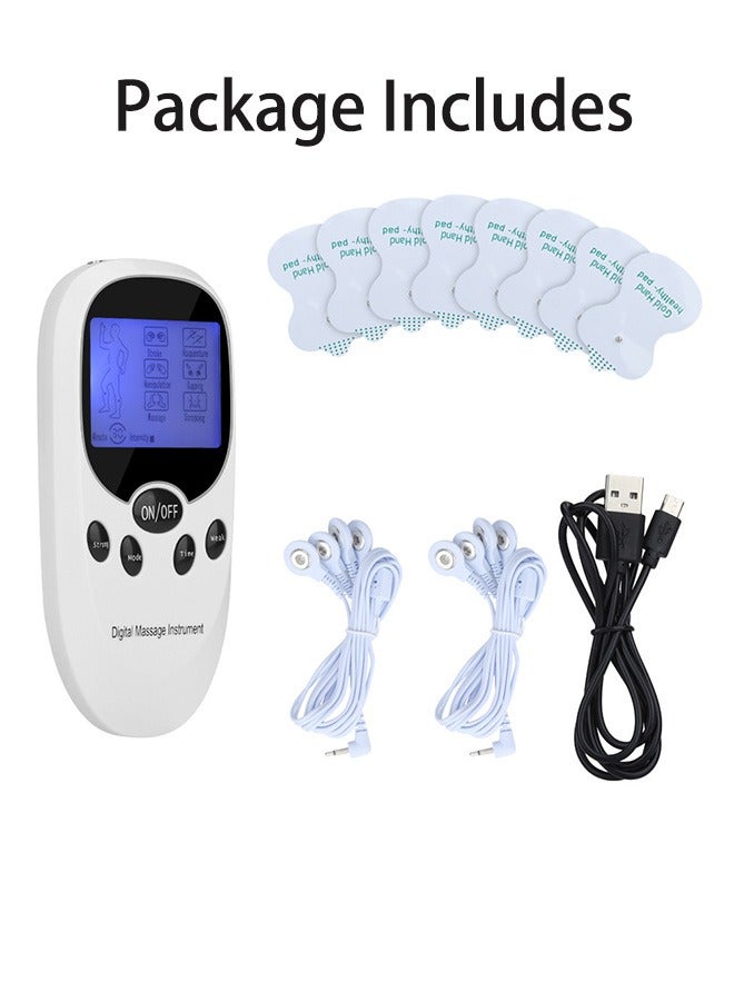 Loquat Multifunction Dual Channel Unit Muscle Stimulator Machine, 6 Modes Muscle Massager with 8 Electrode Pads, Rechargeable Massager for Pain Relief Therapy Neck Waist Arthritis and Carpal Tunnel - Image 3